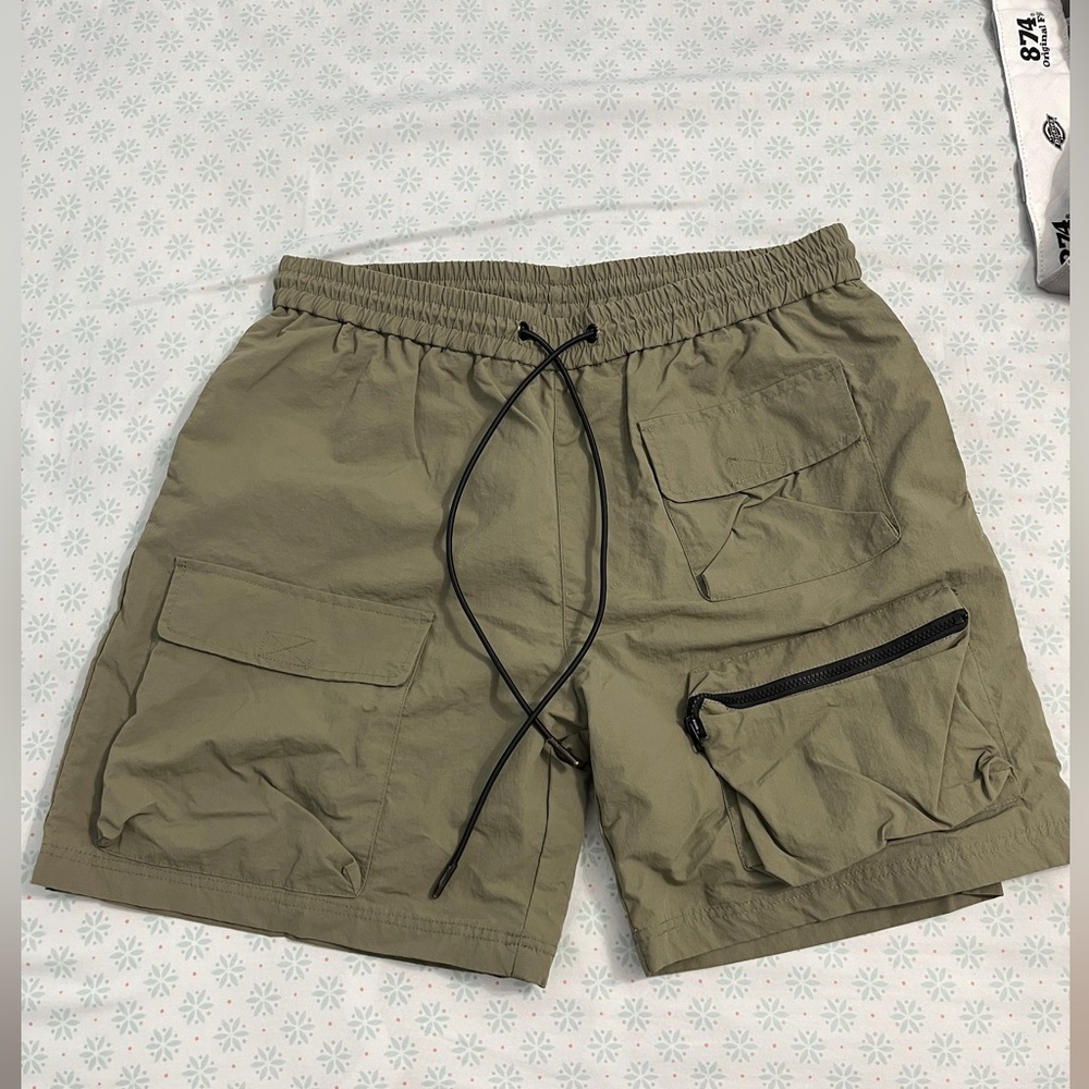 Olive Cargo Shorts for Men